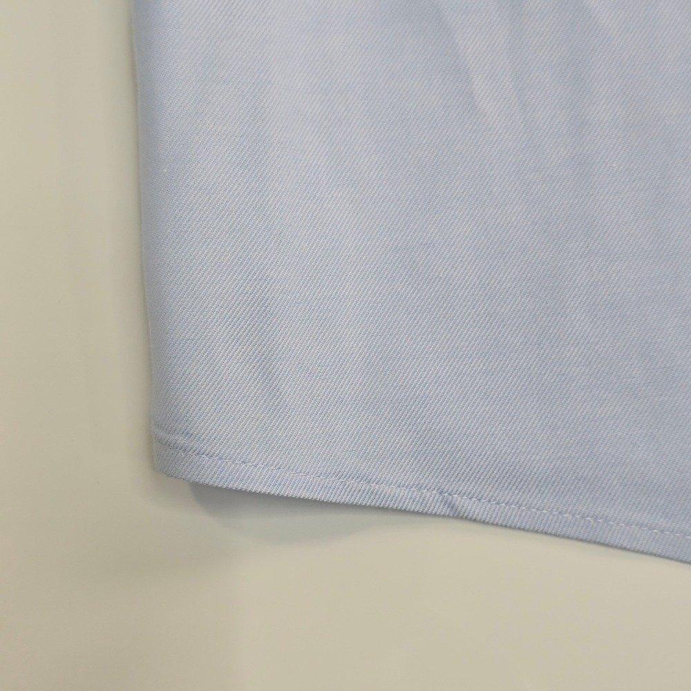 Brooks Brothers Dress Shirt Mens 17-34 Light Blue Regular Non-Iron Stretch Twill - Picture 9 of 13